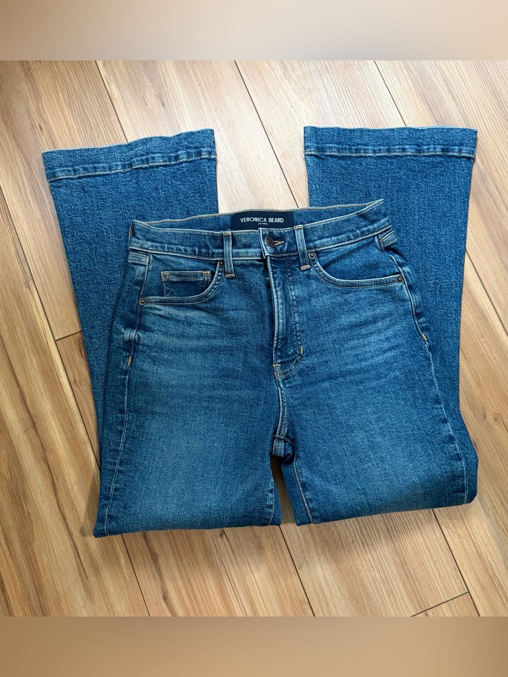 Veronica Beard Carson Ankle Flare Jeans | High Rise | Size 27 | Made in USA